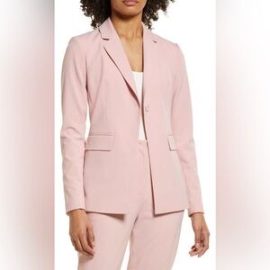 Nordstrom Cinched Waist Blazer in Pale Pink